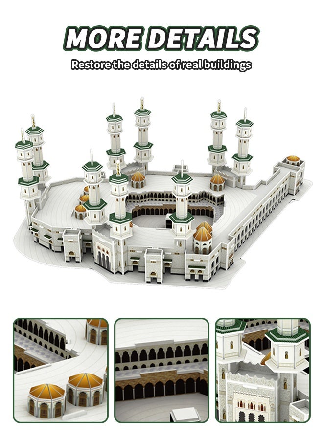 Great Mosque of Mecca 3D Puzzle for Kids & Adults, Educational DIY Puzzle Toy, Perfect Gift & Home Decoration - Image 3
