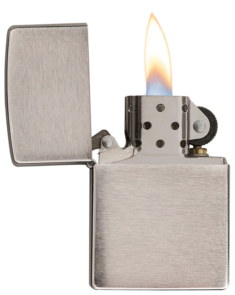 Zippo Classic Brushed Chrome Pocket Lighter - Windproof & Refillable Flip-Top Metal Lighter - Everyday Use Pocket Lighters - Luxury Lighters Made in USA - Image 5