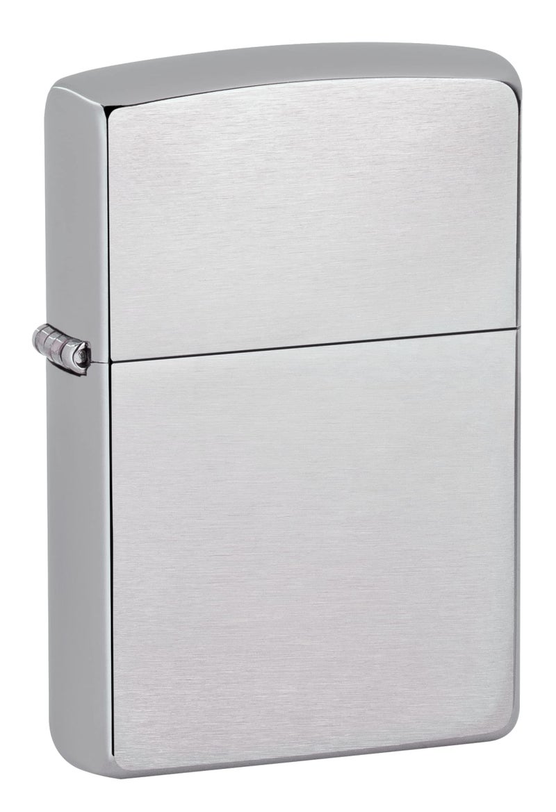 Zippo Classic Brushed Chrome Pocket Lighter - Windproof & Refillable Flip-Top Metal Lighter - Everyday Use Pocket Lighters - Luxury Lighters Made in USA - Image 1