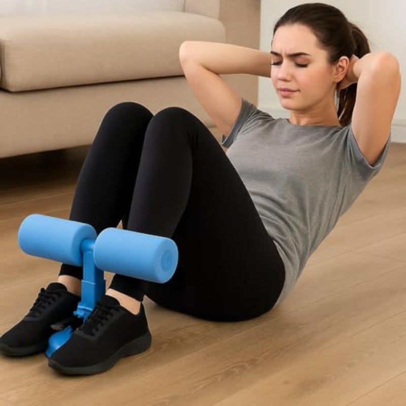 Abdominal training tool for home gym use, soft rubber material, black color, non-slip suction design for stability and portability - Image 4