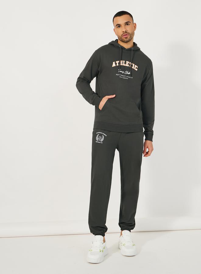 Styli Varsity Print Relaxed Fit Hoodie & Cuffed Joggers Co-Ords - Image 1