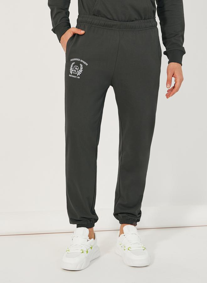 Styli Varsity Print Relaxed Fit Hoodie & Cuffed Joggers Co-Ords - Image 5