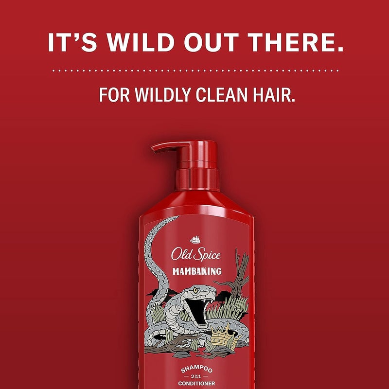 Old Spice MambaKing 2-in-1 Shampoo and Conditioner Set for Men, Healthier, Fuller, More Moisturized Looking Hair, 21.9 Fl Oz Each, Twin Pack - Image 3