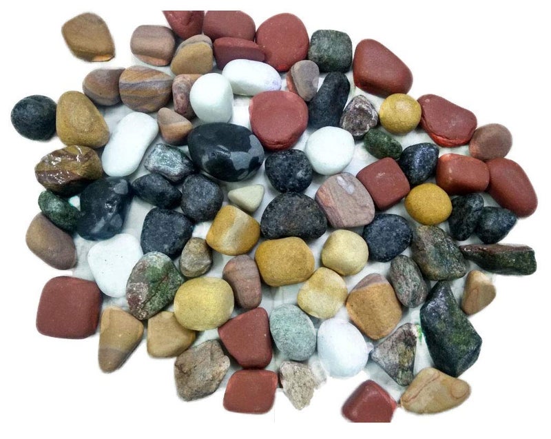 OhhSome 2Kg Home Decorative Vase Fillers Stone Pebbles for Balcony Multi Purpose Pack