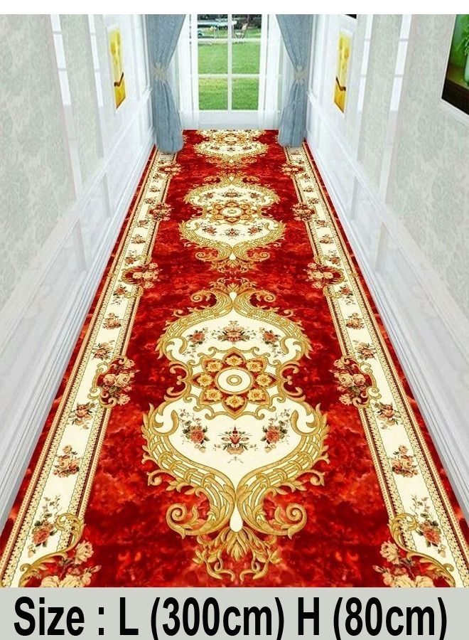 fashionhome New Style Washable Sticky Printed Floor Carpet Rug 300 x 80 cm, Rectangle - Image 4