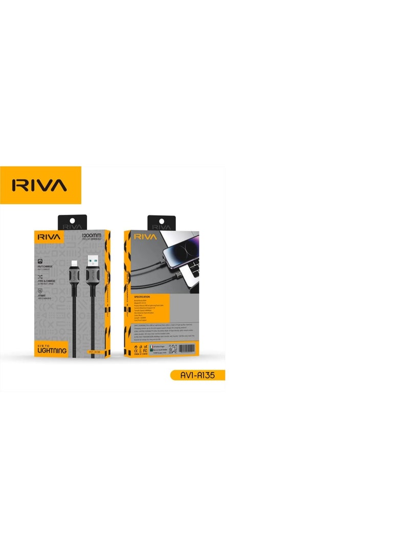 Reva USB to Lightning Cable - 1.2M RV1-R135 - Image 1