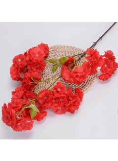 Garden Hub Garden Hub Artificial Cherry Blossom Flower Sticks for Home DecorationOfficeGifting SmallMedium Size Attractive Ornamental Flowers Natural Looking 105cm35ft Red 1  - Image 3