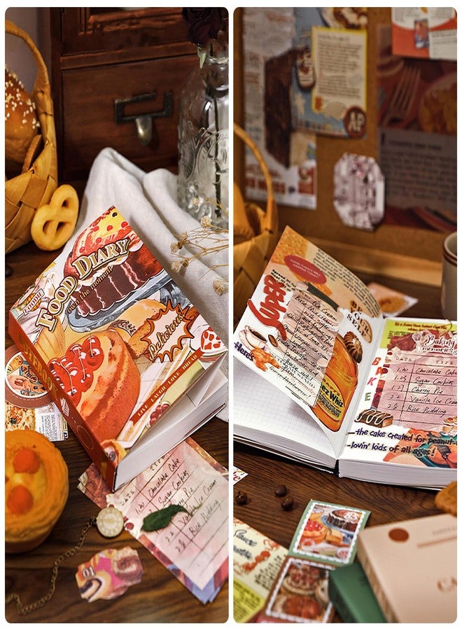 OFFIGIFT Scrapbooking Supplies Kit: Vintage Aesthetic Scrapbook Kit, Junk Journal Supplies with Scrapbook Stickers Paper, Journaling Supplies, Birthday Craft Gift for Adult Teen Girls Kid, Food Diary - Image 3
