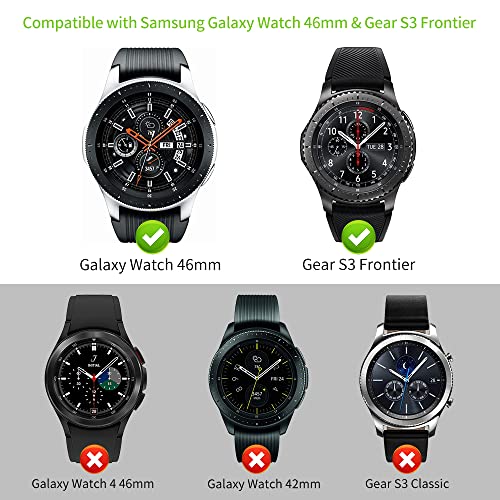 RICHONE [6-Pack] Protector Case Compatible with Samsung Galaxy Watch 46mm and Gear S3 Frontier (Not Fit for Galaxy Watch 4 Classic 46mm), Soft TPU Plated Cover Bumper Smartwatch Accessories - Image 3