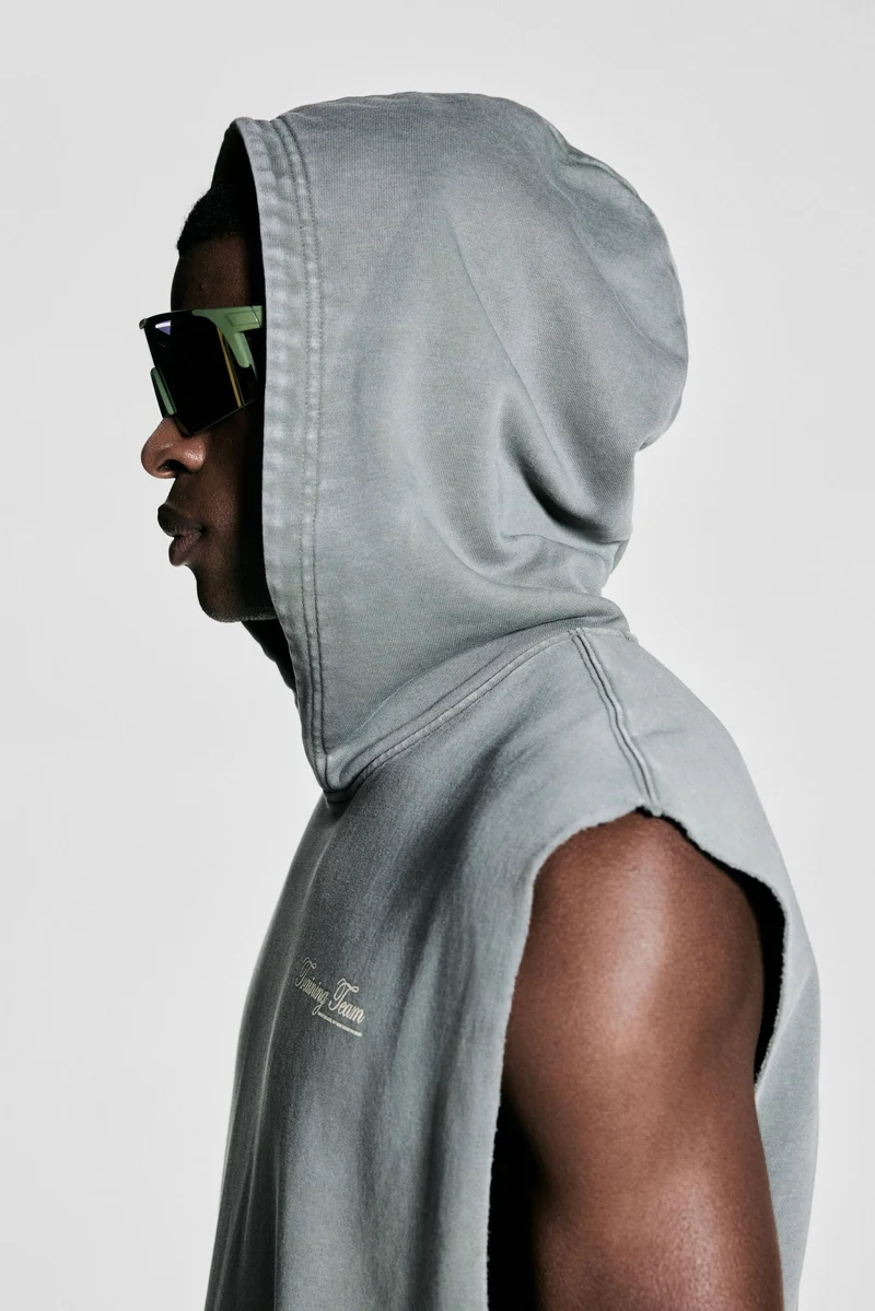 H&M Loose Fit Sleeveless sports hoodie