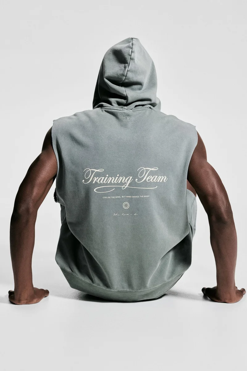 H&M Loose Fit Sleeveless sports hoodie