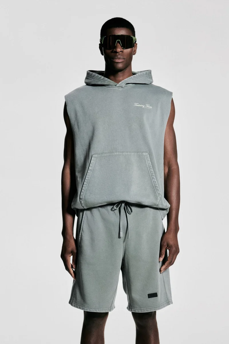 Loose Fit Sleeveless sports hoodie