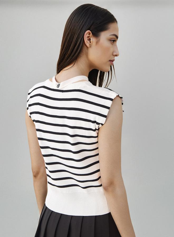 تواكستريمز كارديجان بأكمام مخططة ضخمة - Image 3