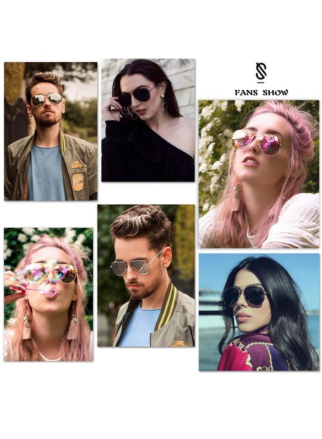 سوجوز نظارة شمسية مستقطبة كلاسيكية للرجال والنساء بتصميم عتيق، باللون الذهبي/الرمادي المتدرج - Image 5