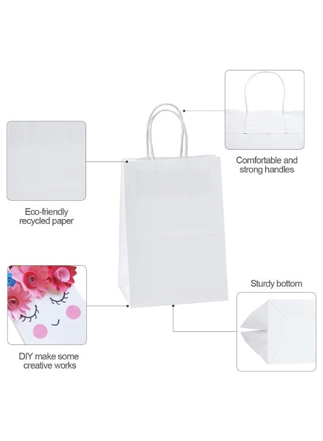 Halapack Kraft Paper Bag 10 PCS Twisted Handle Sqaure Bottom Handle Standard Size [ 30w x 28h x 16G cm ]  Strong Holding Power Bags Sqaure Bottom Paper Bag with Handle Durable Perfect for Gifts, Party Favors White - Image 5