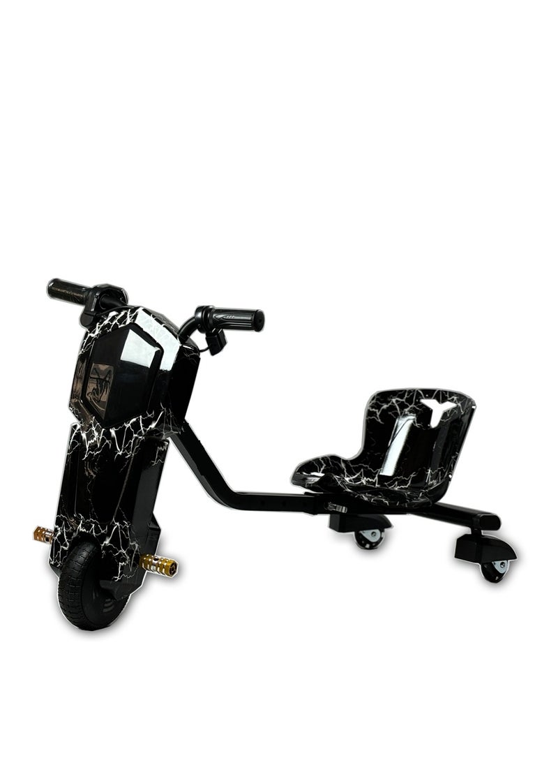 GOLD MANTIS - Electric Drift Scooter for Kids – Black Lightning Edition | 360° Spinning Ride-On | Rechargeable Battery | Safe & Fun for Boys & Girls - Image 1