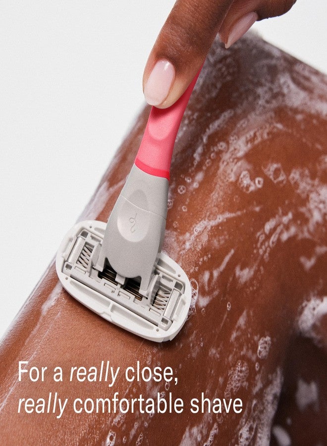 Flamingo Razors for Women, 1 Razor (Flamingo Pink) Handle and 1 Razor Blade Refill - Image 3