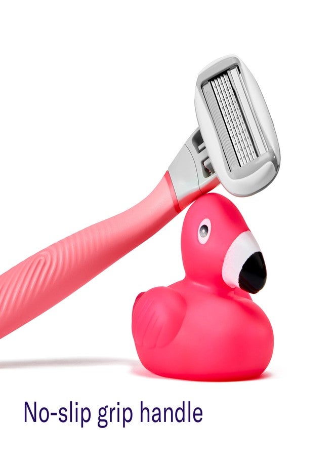 Flamingo Razors for Women, 1 Razor (Flamingo Pink) Handle and 1 Razor Blade Refill - Image 4