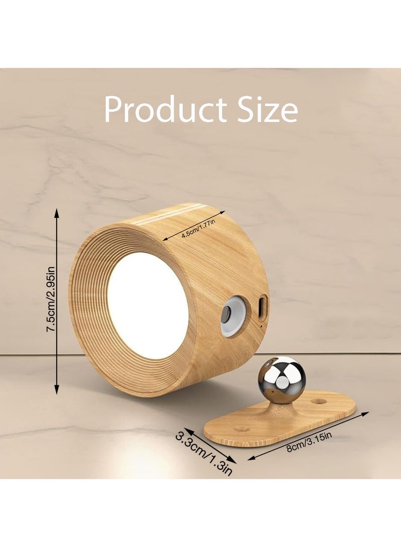 CMGTYYD LED Battery Operated Wall Sconce, Wall Sconce 3 Color Mode 3 Brightness Level 360°Rotating Magnetic Touch Control, Living Room Bedroom Reading Lights - Image 2