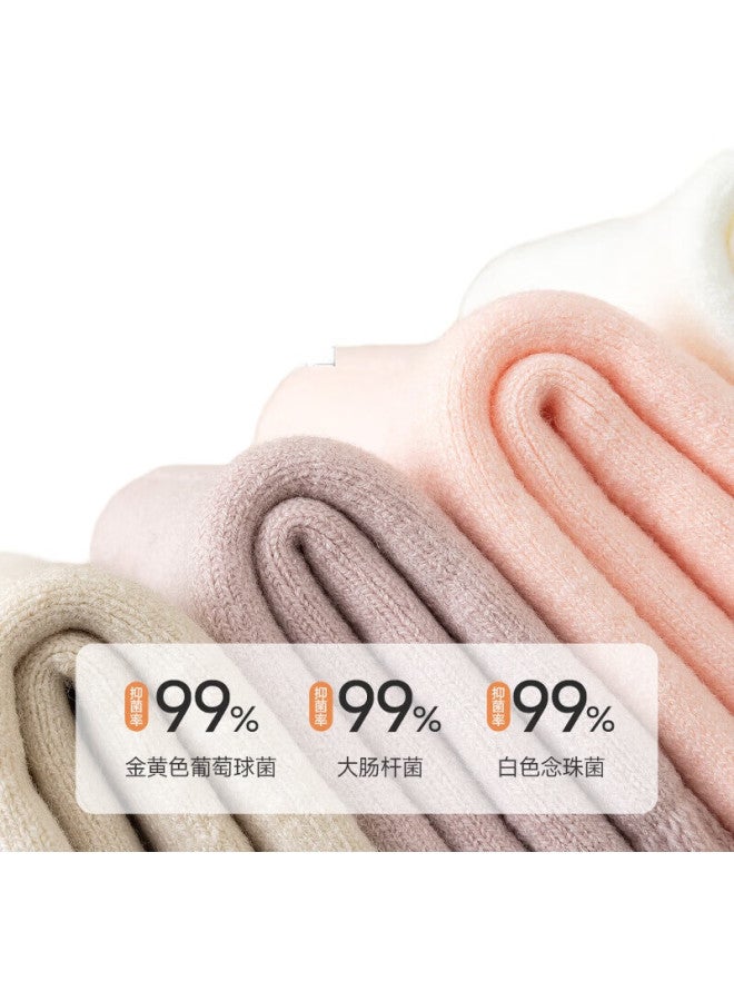 GUJIN (Gujin) 4 Pairs Women'S Winter Thermal Thickened Fleece-Lined Snow Socks Long Tube Winter Sleeping Socks Autumn And Winter - Image 2