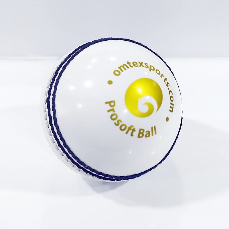 omtex Cricket ProSoft Ball White - Image 3