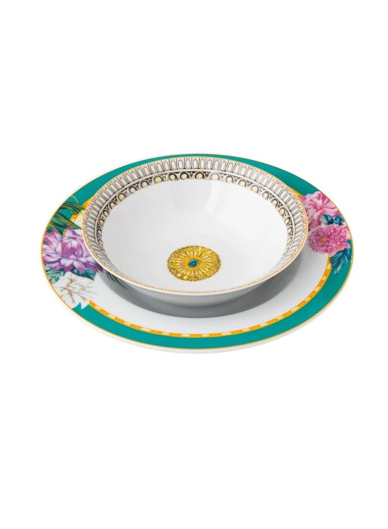 دانيا طقم سفرة بورسلين 28 قطعة نقش متعدد الألوان - Image 4