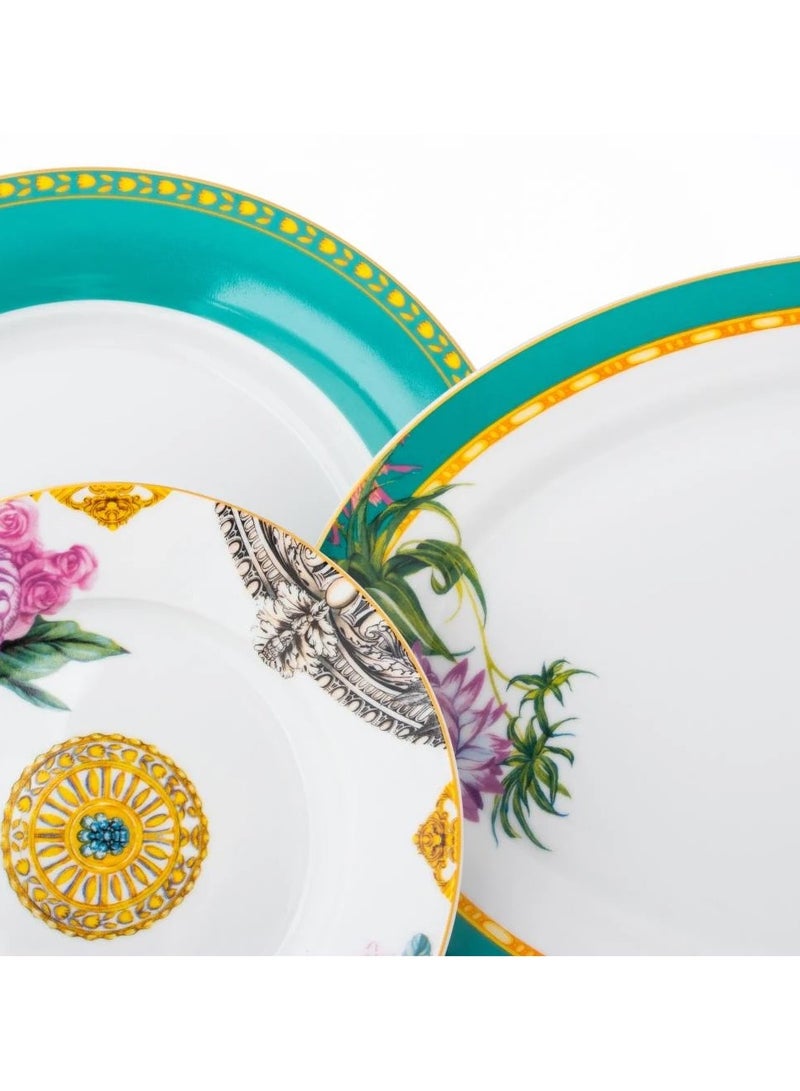 دانيا طقم سفرة بورسلين 28 قطعة نقش متعدد الألوان - Image 5
