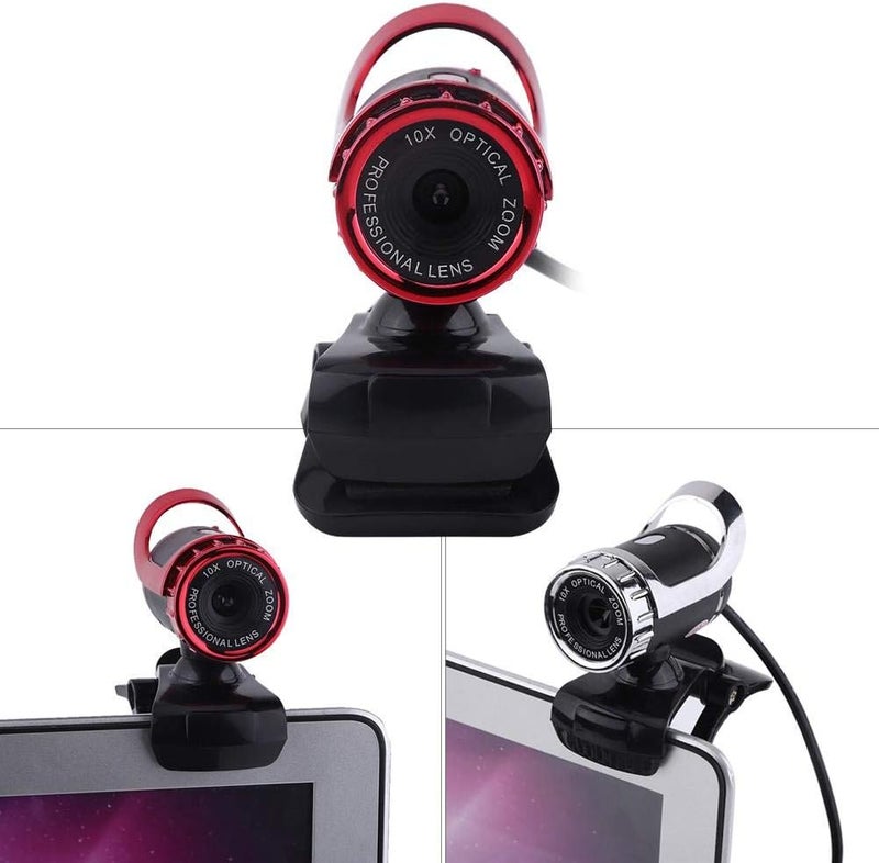 كلاراكو كاميرا ويب عالية الدقة بالكامل 640 بكسل، منفذ USB 2.0، 12 ميجابكسل، كاميرا ويب قابلة للتثبيت، حامل دوار 360 درجة، ميكروفون مدمج، متوافقة مع أجهزة الكمبيوتر المكتبية والمحمولة والألعاب. - Image 4