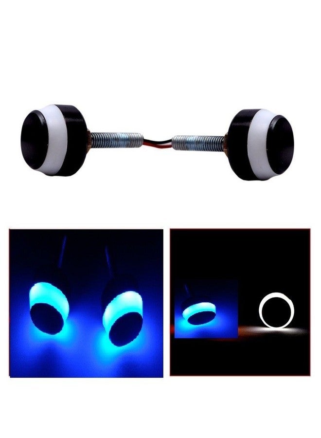 Spedy Bike Handle Bar LED Turn Signal Indicators Dual Color (White/Blue) Light Set Of 2 Hero Passion Pro TR - Image 2