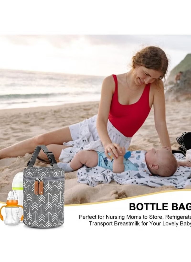 Baby Bottle Breastmilk Cooler Bag,Travel Portable Insulated Tote Bag Leakproof Bottle Cooler Bag Baby Bottle Outdoor Protection Insulation Bag