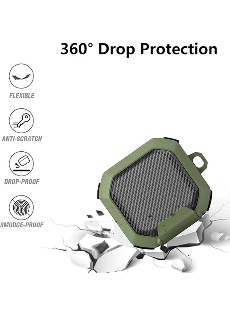 X-level Carbon Fiber Case Compatible with Samsung Galaxy Buds FE/Buds 2/Buds Pro/Buds 2 Pro/Buds Live with Stand, Anti-Fall Lock Design for Men Women  - Image 3