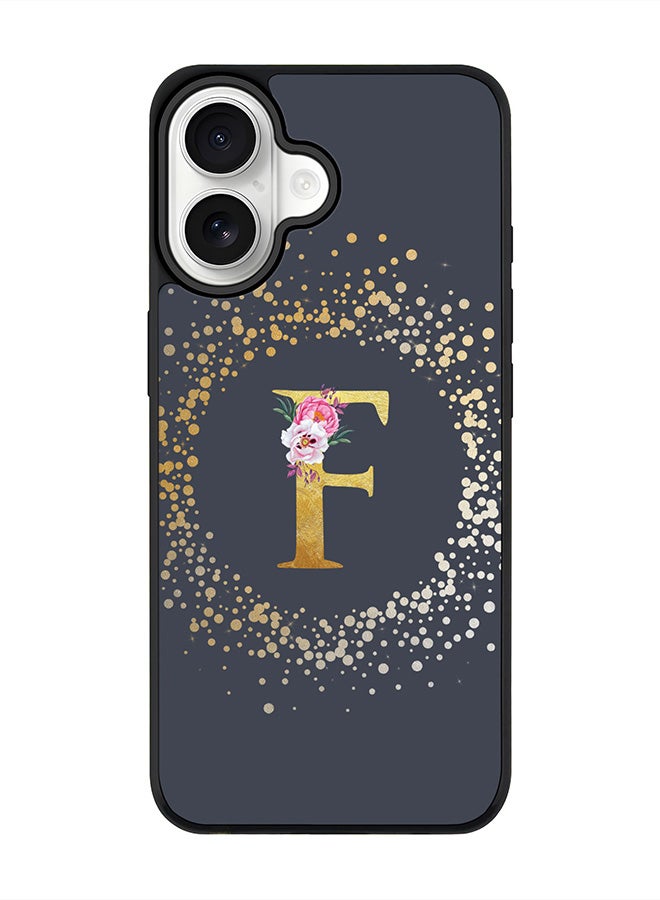 Stylizedd iPhone 17 Case, [Compatible with MagSafe] Slim Magnetic cover Phone Case iPhone 17 -Custom Monogram Floral - F  (Grey ) - Image 1