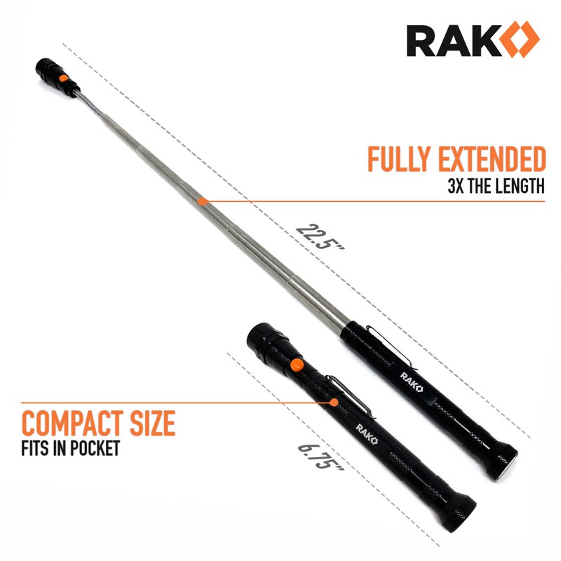 RAK Magnetic Pickup Tool Gifts for Men - Telescoping Magnet with LED Flashlight and 22 Inches Extendable Neck - Cool Gadget Gifts for Dad - LED Flashlgiht - Image 2