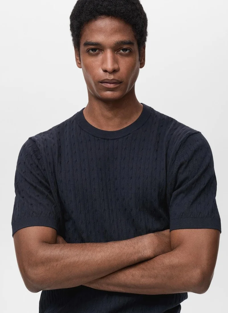 Mango Man Essential Crew Neck T-Shirt