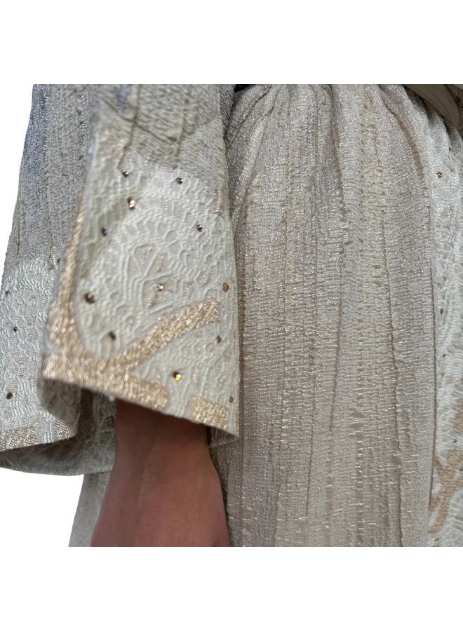 QABEELA RAM26 ALIYA BEIGE DRESS - Image 2