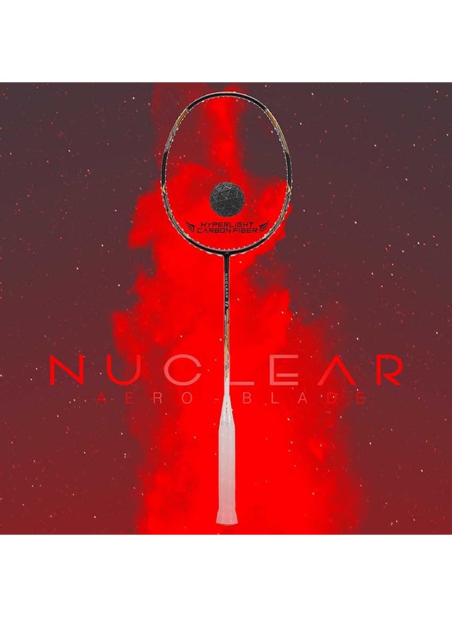 HUNDRED NUCLEAR 72 | Carbon Fibre |  Unstrung Badminton Racket with Full Racket Cover | For Professional Players | 72 grams | Maximum String Tension - 32lbs - Image 5