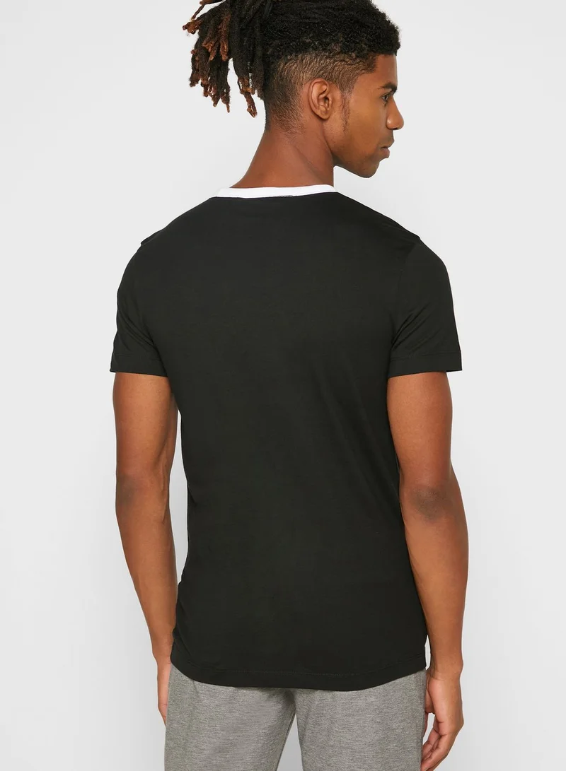Calvin Klein Jeans Shoulder Logo Crew Neck T-Shirt