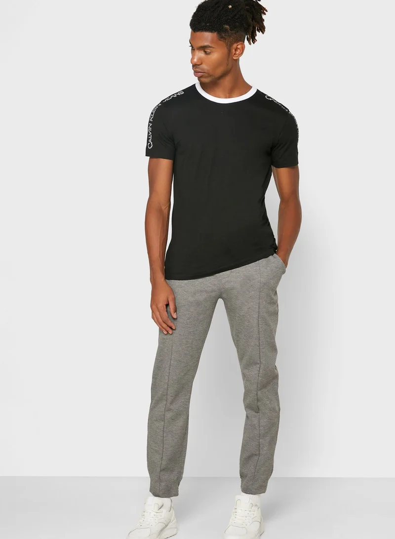 Calvin Klein Jeans Shoulder Logo Crew Neck T-Shirt