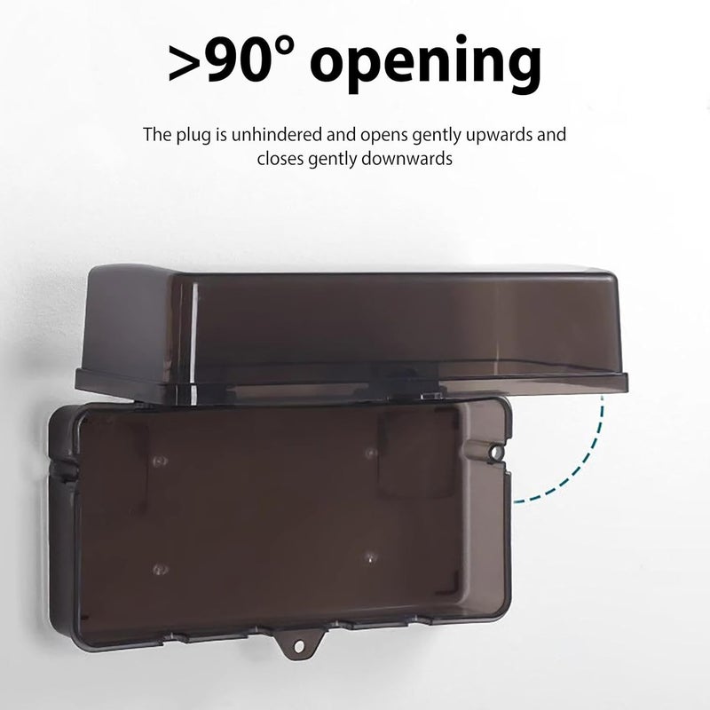 Black Outdoor Waterproof Plug Box 6 Outlet Lockable Socket For Electric Car Charging - Image 5