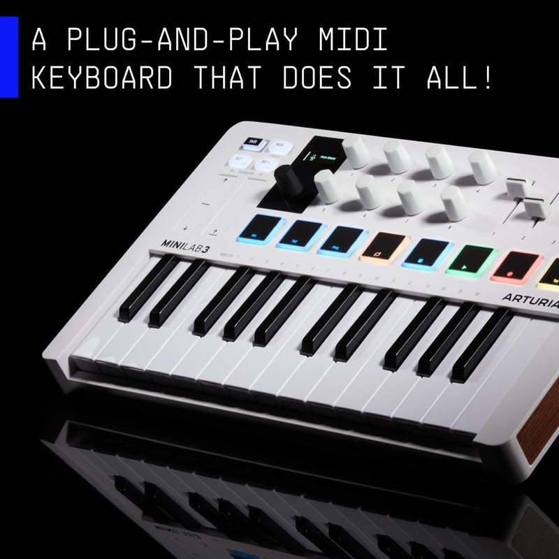 Arturia MiniLab 3 White - 25-Key MIDI Controller with Software Bundle - Image 4