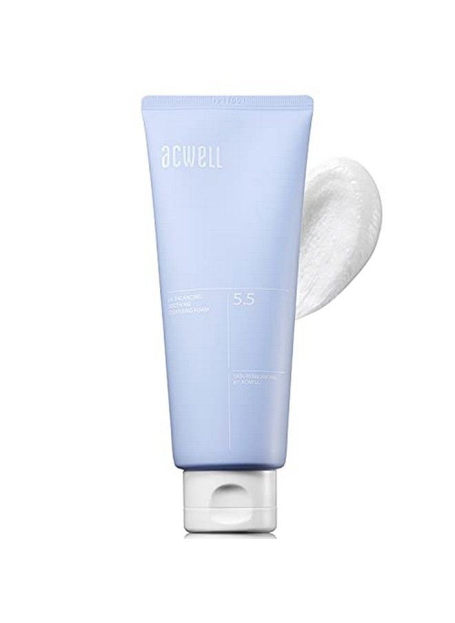 ACWELL - Ph Balancing Soothing Exfoliating Cleansing Foam 5.1 Fl.Oz. Aha Bha Pha Exfoliating And Calming Facial Cleanser For Sensitive Skin Ph 5.5 Calms Acne And Blemishes Moisturizing Dense Bubble Foam - Image 1