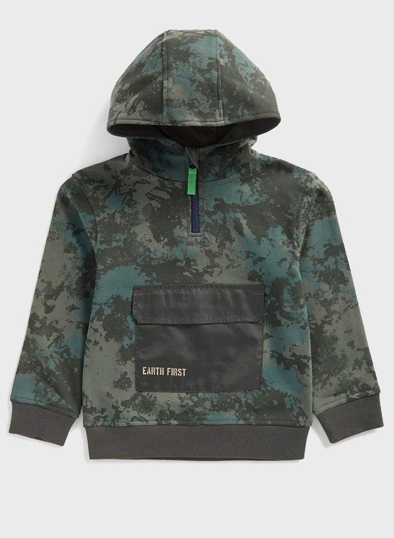 mothercare Kids Camo Half Zip Hoodie