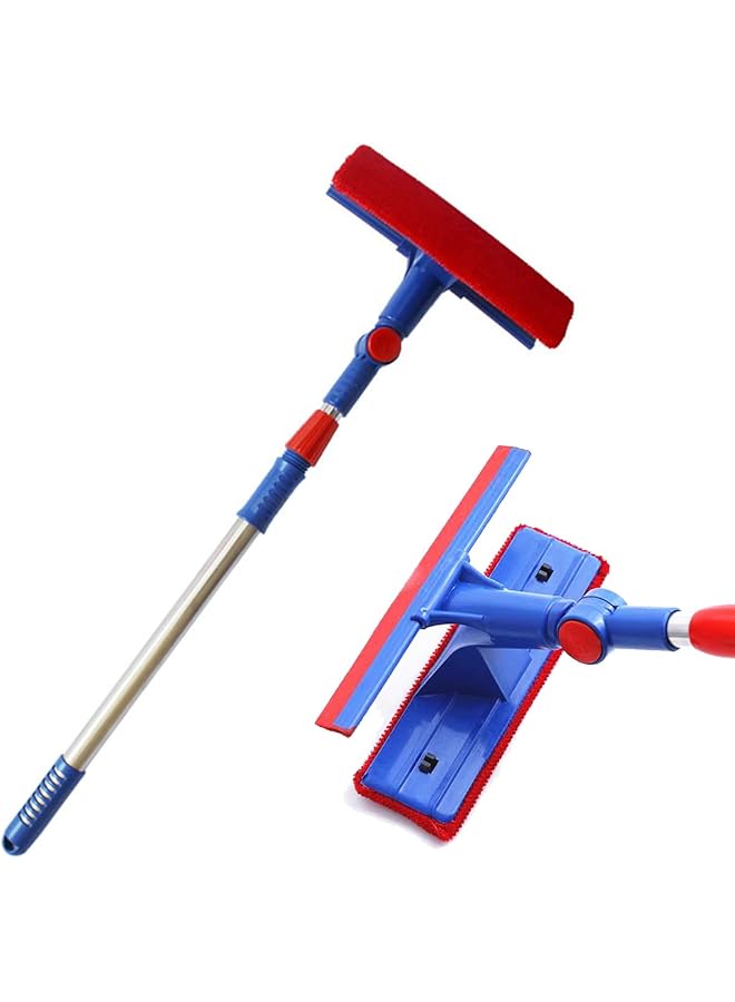 ECVV Professional Window Squeegee Cleaner 2 Inch 1 Shower Squeegee With Extension Pole 61‘’ Telescopic Window Washing Equipment With Bendable Head Glass Cleaning Tools For Indoor Outdoor High Window - Image 1