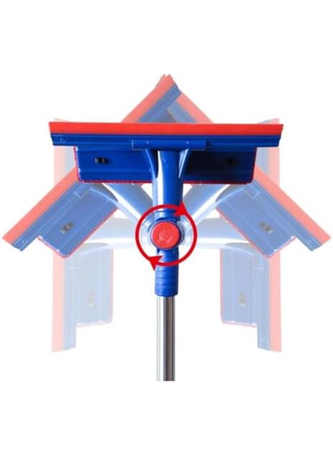 ECVV Professional Window Squeegee Cleaner 2 Inch 1 Shower Squeegee With Extension Pole 61‘’ Telescopic Window Washing Equipment With Bendable Head Glass Cleaning Tools For Indoor Outdoor High Window - Image 2