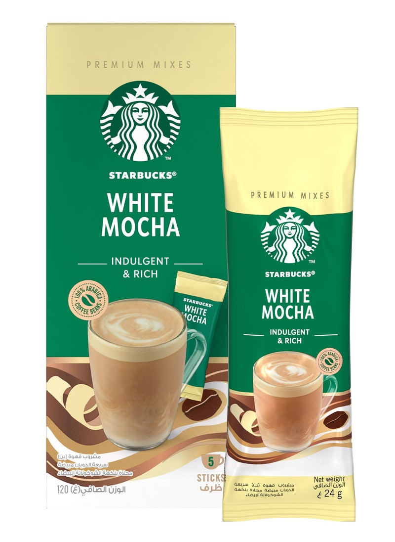 Starbucks White Mocha Premium Instant Coffee Mix 5 x 24g  - Image 1