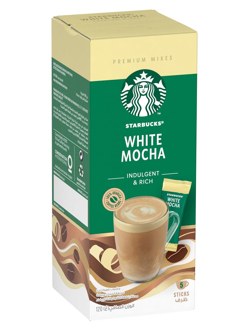 Starbucks White Mocha Premium Instant Coffee Mix 5 x 24g  - Image 4