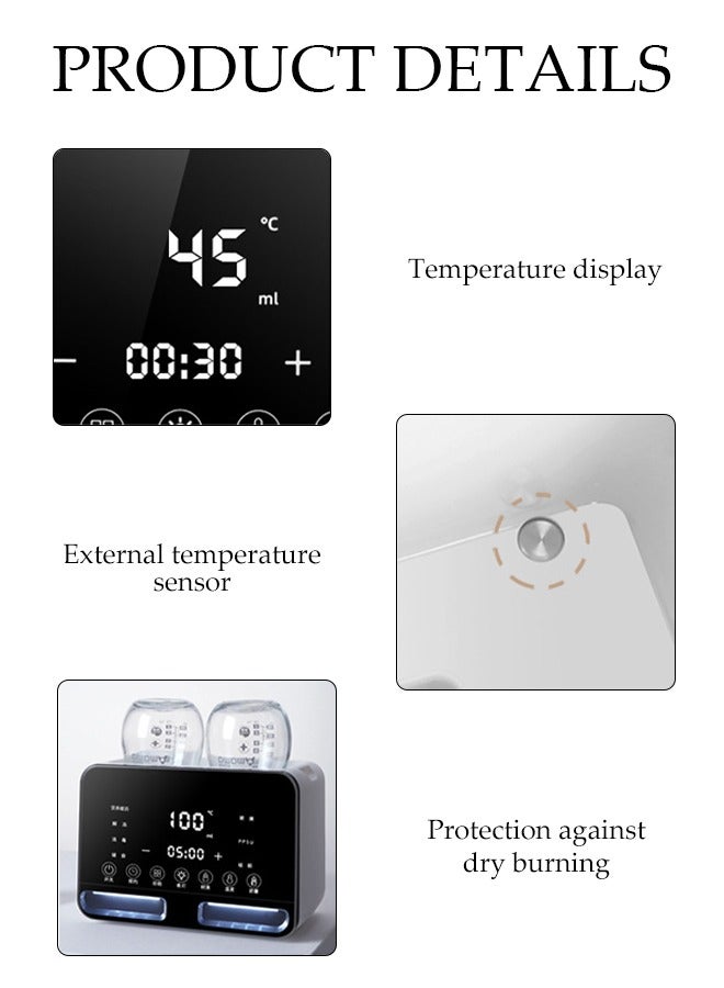 DUNISO Multi Functional Electric Bottle Warmer, Portable Baby Bottle Sterilizer, Equipped With a Bracket, Can Disinfect, Thaw And Heat, 19 * 12 * 24cm - Image 3