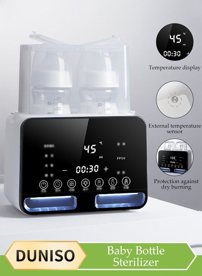DUNISO Multi Functional Electric Bottle Warmer, Portable Baby Bottle Sterilizer, Equipped With a Bracket, Can Disinfect, Thaw And Heat, 19 * 12 * 24cm - Image 1