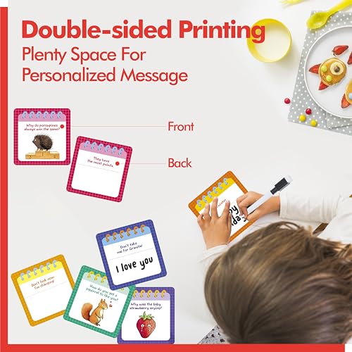 Gethelud 170 Joke Cards for Kids Cute Lunchbox Notes Inspirational and Motivational Affirmations Cards for Children, Jokes and Puns for Boys and Girls, Perfect for Parties, Schools, Bake Sales, Picnics - Image 5