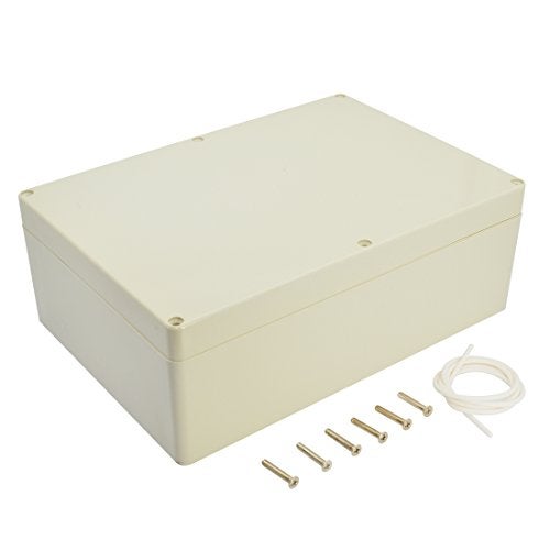 LeMotech Waterproof Dustproof IP65 ABS Plastic Junction Box Universal Electric Project Enclosure Pale Gray 10.4 x 7.2 x 3.7 inch (263 x 182 x 95 mm) - Image 1